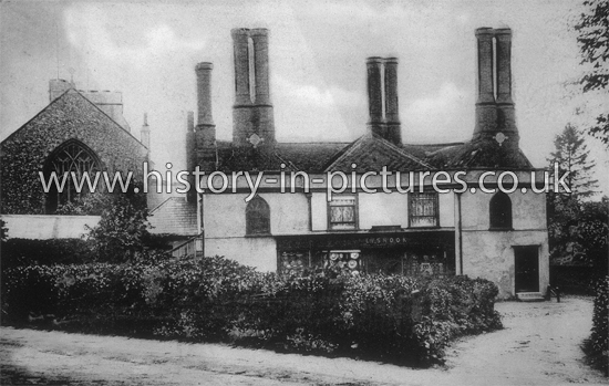 St. Mary and St. Lawrence Church viewed from Banbury Square, Gt Waltham, Essex. c.1905